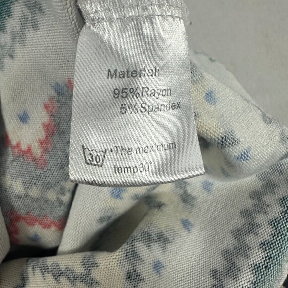 Weaczzy Size 2XL Womens Cowl Neck Zigzag Pattern Top 3/4 Sleeves - Picture 4 of 5